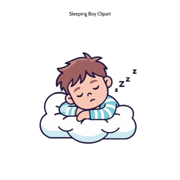 Free Sleeping Boy Vector Clipart (PNG, SVG) to Edit Online