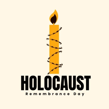 Free Holocaust Remembrance Day Simple Clip Art Template to Edit Online