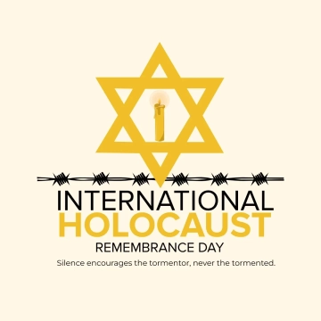 Free Holocaust Remembrance Day Vector Clip Art Template to Edit Online