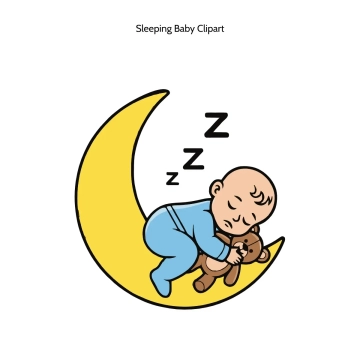 Free Sleeping Baby Vector Clipart (PNG, SVG) to Edit Online