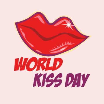 Free World Kissing Day Lips Clip Art Template to Edit Online