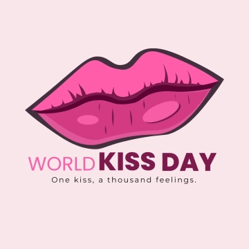 Free World Kissing Day Design Clip Art Template to Edit Online