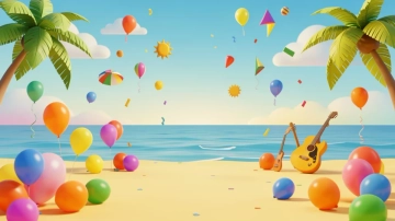 Free Summer Party Background Template to Edit Online