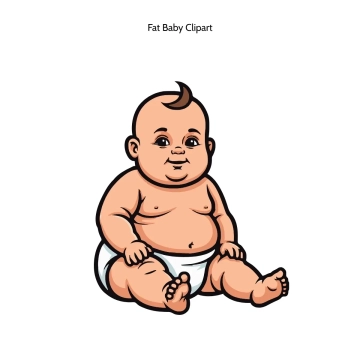Free Fat Baby Vector Clipart (PNG, SVG) to Edit Online