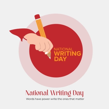 Free National Writing Day Design Clip Art Template to Edit Online