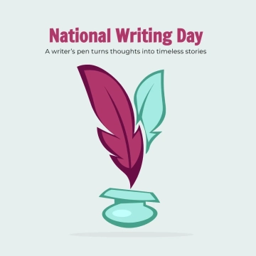 Free National Writing Day Icon Clip Art Template to Edit Online