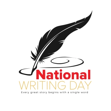 Free National Writing Day Simple Clip Art Template to Edit Online