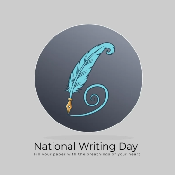 Free National Writing Day Logo Clip Art Template to Edit Online