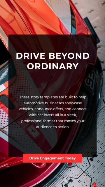Free Automotive Instagram Story Template to Edit Online