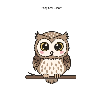 Free Baby Owl Vector Clipart (PNG, SVG) to Edit Online