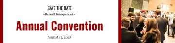 Free Save The Date LinkedIn Banner Template to Edit Online