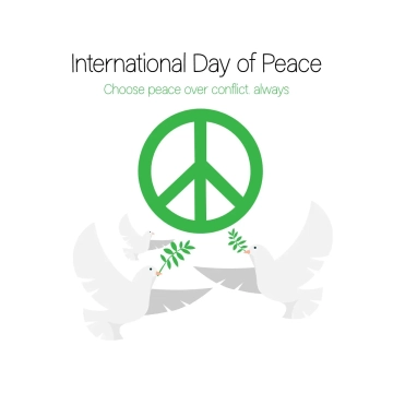 Free International Day of Peace Minimalist Clip Art Template to Edit Online