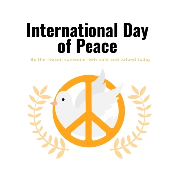 Free International Day of Peace White Background Clip Art Template to Edit Online