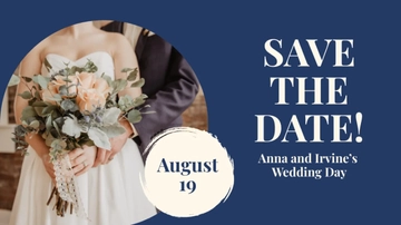Free Save The Date Youtube Thumbnail Template to Edit Online