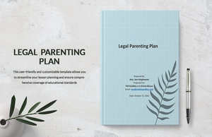 Legal Parenting Plan Template