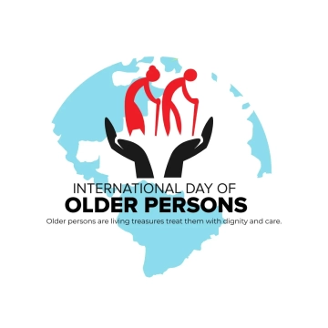 Free International Day Of Older Person Simple Clip Art Template to Edit Online