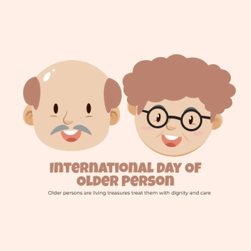 Free International Day Of Older Person Head Clip Art Template to Edit Online