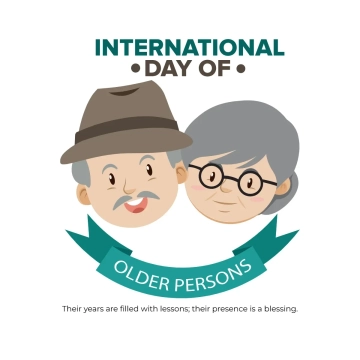 Free International Day Of Older Person Flat Clip Art Template to Edit Online
