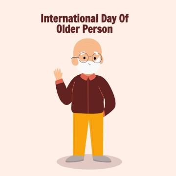 Free International Day Of Older Person Grandfather Clip Art Template to Edit Online