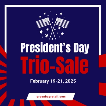 Free Presidents Day Sale Instagram Banner Template to Edit Online