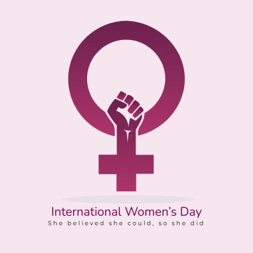 Free International Women’s Day Simple Clip Art Template to Edit Online