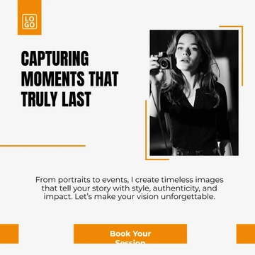 Free Photographer Linkedin Post Template to Edit Online
