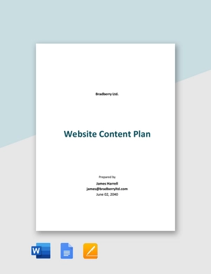 Website Content Plan Template