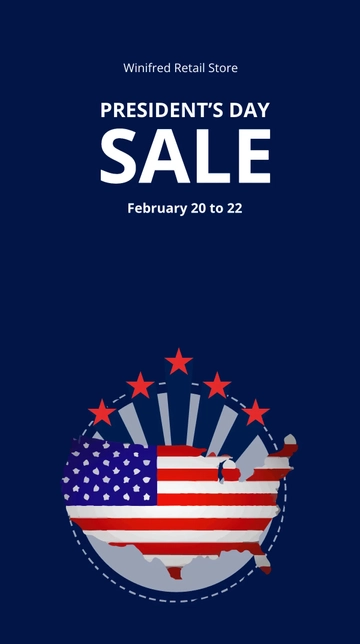 Free Presidents Day Sale Whatsapp Post Template to Edit Online