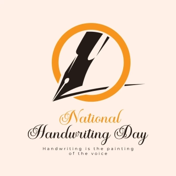 Free National Handwriting Day Clip Art Template to Edit Online
