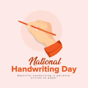 Free National Handwriting Day Hands Clip Art Template to Edit Online