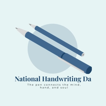 Free National Handwriting Day Pen Clip Art Template to Edit Online