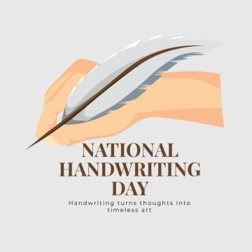 Free National Handwriting Day Vector Clip Art Template to Edit Online