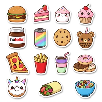 Free Kawaii Food Illustration Template to Edit Online