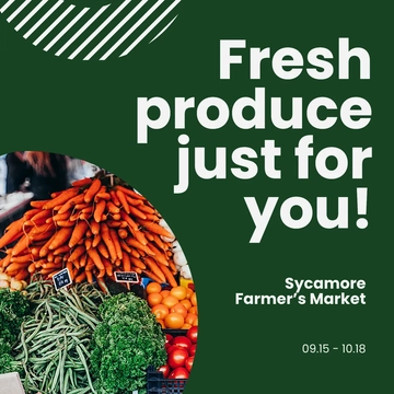 Free Farmers Market Instagram Ad Template to Edit Online