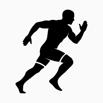 Free Running Athlete Silhouette Template to Edit Online