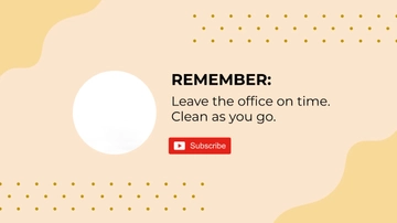 Free Office Tips Youtube End Screen Template to Edit Online