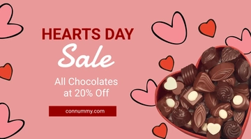 Free Valentines Day Sale Facebook App Ad Template to Edit Online