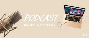 Free Minimalist Spotify Podcast Banner Template to Edit Online