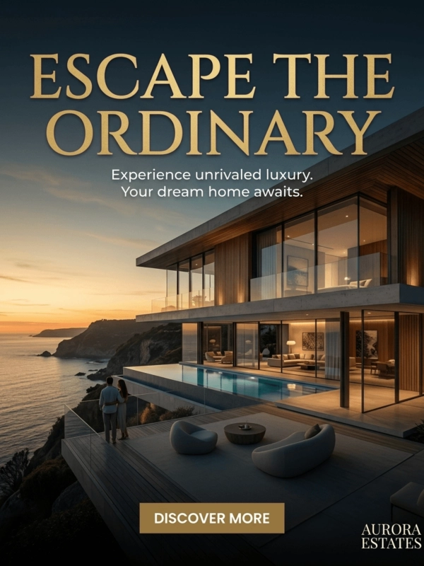 Free Real Estate Luxury Ad Template to Edit Online