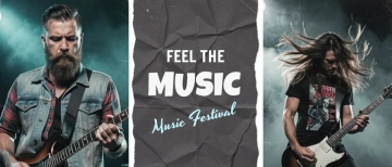 Free Rock Music Fest Spotify Banner Template to Edit Online