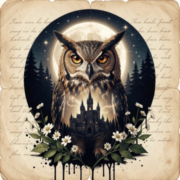 Free Dark Academia Illustration Template to Edit Online