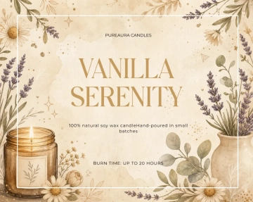 Free Aesthetic Candle Sticker Label Template to Edit Online