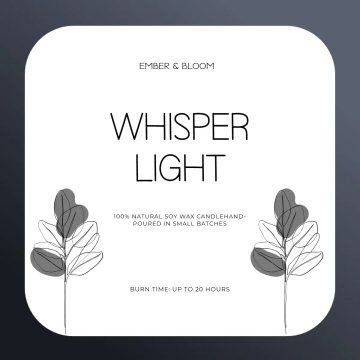Free Minimalist Soy Candle Label Template to Edit Online
