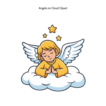 Free Angels on Cloud Vector Clipart (PNG, SVG) to Edit Online