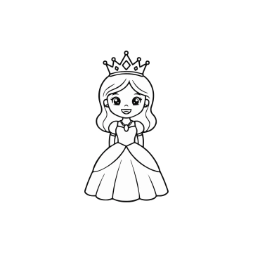 Free Princess Outline Template to Edit Online