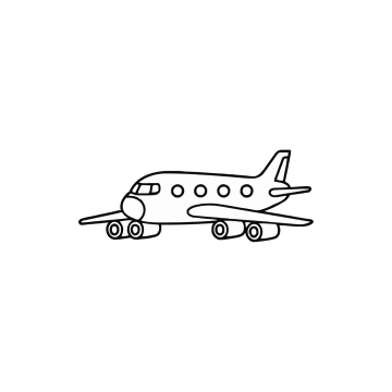 Free Airplane Outline Drawing Template to Edit Online
