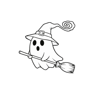 Free Halloween Line Art Template to Edit Online