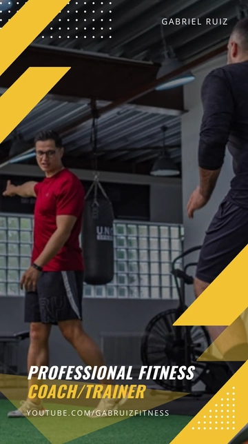 Free Personal Trainer Whatsapp Post Template to Edit Online