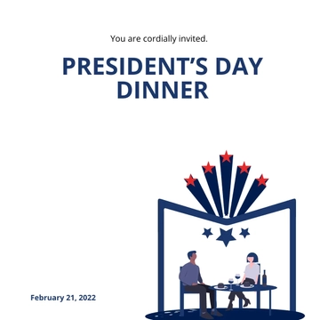 Free Presidents Day Invitation Linkedin Post Template to Edit Online