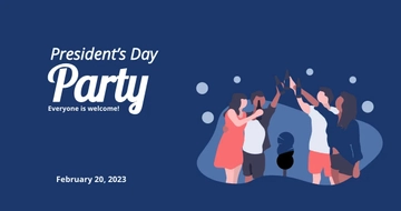 Free Presidents Day Party Facebook Post Template to Edit Online